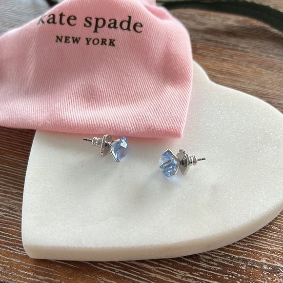 Kate spade light sapphire triple prong studs - Picture 3 of 4